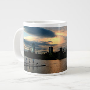 Taza De Café Grande Ladybird Lake Dog Park Sunset Austin Texas Skyline