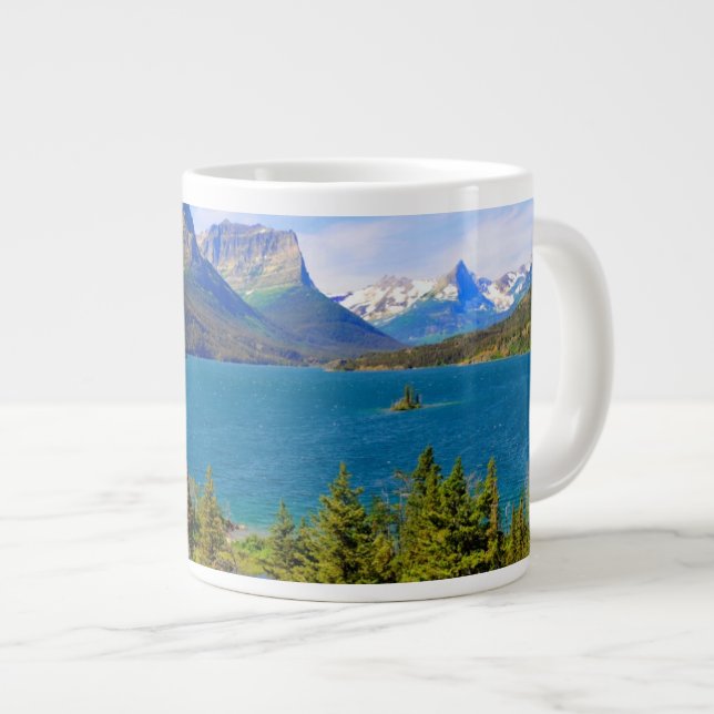 Taza De Café Grande Lago st. Mary, Parque Nacional Glacier, Montana (Derecha)