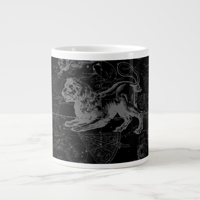 Taza De Café Grande Leo Constellation Hevelius 1690 Julio23 - Agosto 2 (Frente)