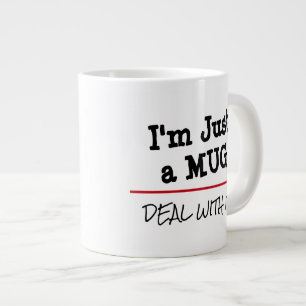 Taza De Café Grande Lidiar Con La Graciosa Cita Personalizado