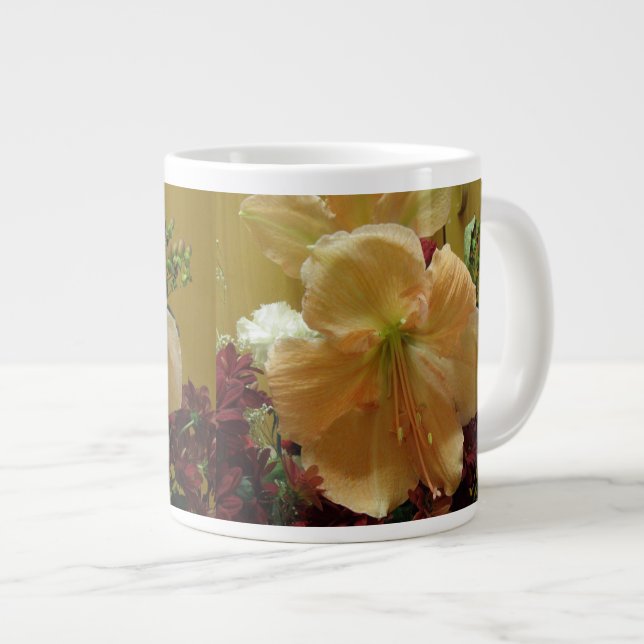 Taza De Café Grande Lily Rosa Bouquet Mug (Derecha)