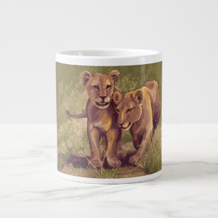Taza De Café Grande Lion Cubs