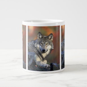 Taza De Café Grande lobo salvaje