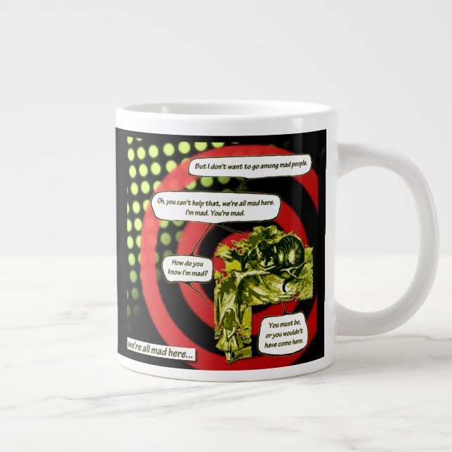 Taza De Café Grande Loco, Loco, Loco por Aleta (Derecha)