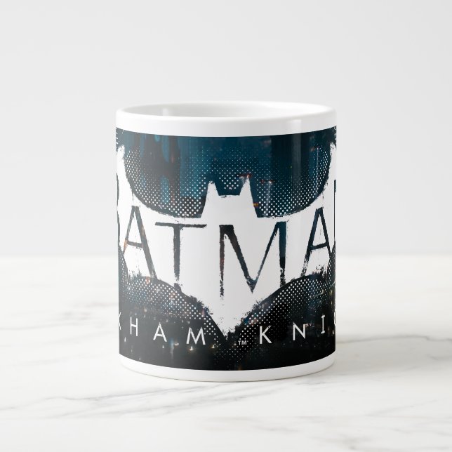 Taza De Café Grande Logo de Batman Arkham Knight Gotham (Frente)