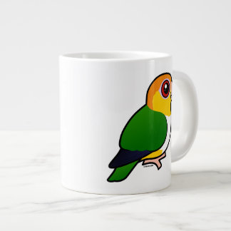 Taza De Café Grande loro Blanco-hinchado