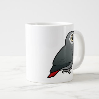 Taza De Café Grande Loro del gris africano de Timneh