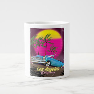 Taza De Café Grande Los Angeles 1980 Retro Travel print