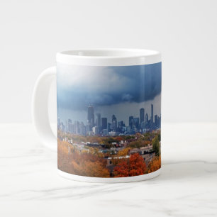 Taza De Café Grande Los E.E.U.U., Illinois, Chicago, paisaje urbano