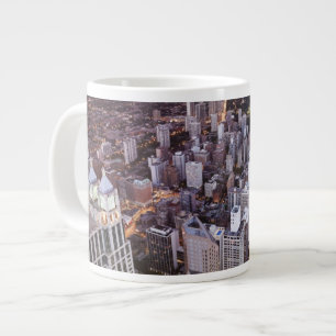 Taza De Café Grande Los E.E.U.U., Illinois, Chicago, vista aérea del