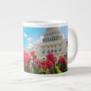 Taza De Café Grande Los E.E.U.U., Washington DC, edificio del
