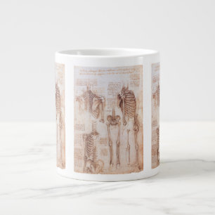Taza De Café Grande Los huesos de esqueleto de anatomía humana de Leon