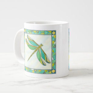 Taza De Café Grande Luminosa libélula pastel de Vanna Lam