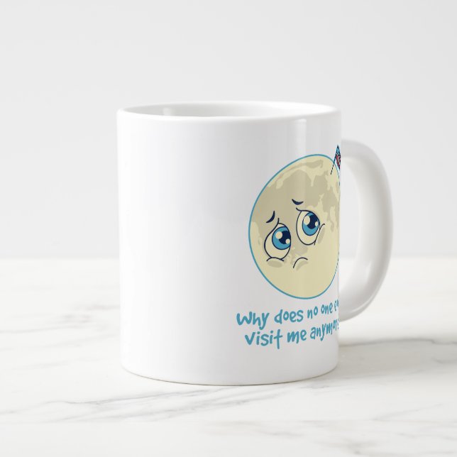Taza De Café Grande Luna triste (Derecha)