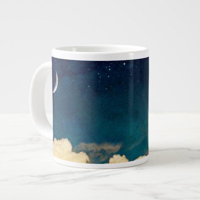 Taza De Café Grande Luna y Cloudscape (Izquierda)