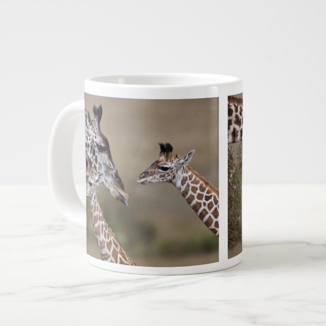 Taza De Café Grande Maasai Giraffe (Giraffe Tippeleluchi) (Izquierda)