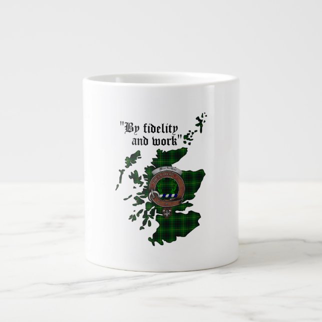 Taza De Café Grande MacArthur Clan Badge Jumbo Mug (Frente)