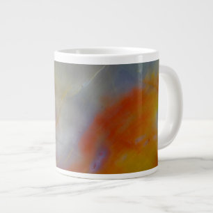 Taza De Café Grande Madera petrificada abstracta primer plano