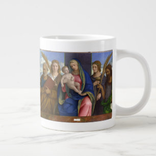 Taza De Café Grande Madonna y niño con los santos