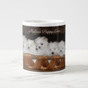 Taza De Café Grande Maltés, Cachorro, Amor, Cocina, Café, Té