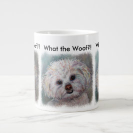 TAZA DE CAFÉ GRANDE MALTESE YORKIE MIX BLANCO DULCE