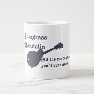 Taza De Café Grande Mandolina del Bluegrass - toda la percusión que