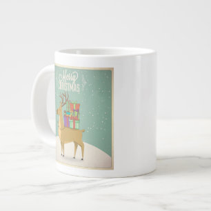 Taza De Café Grande Manipulación de Navidades retro - Lluvia con regal