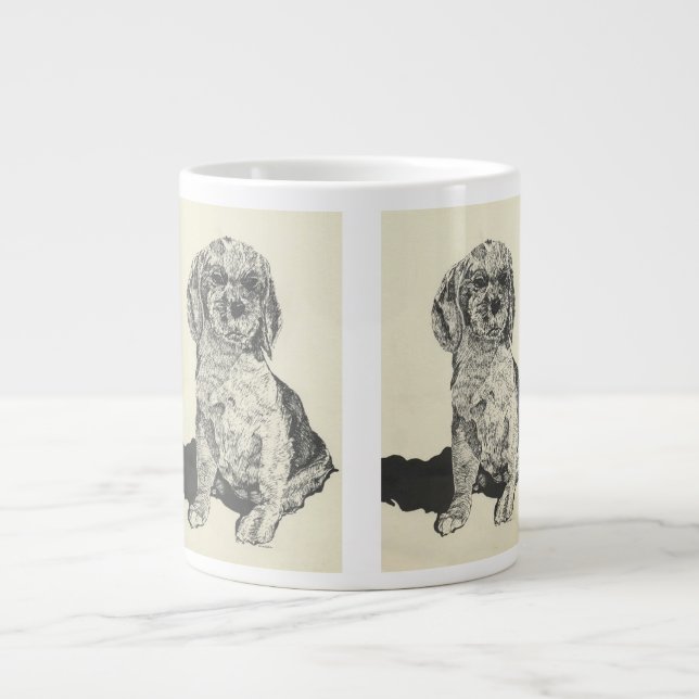 Taza De Café Grande Mans Mejor Amigo Cocker Spaniel (Frente)