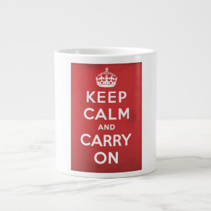Taza De Café Grande Mantén la calma y sigue adelante