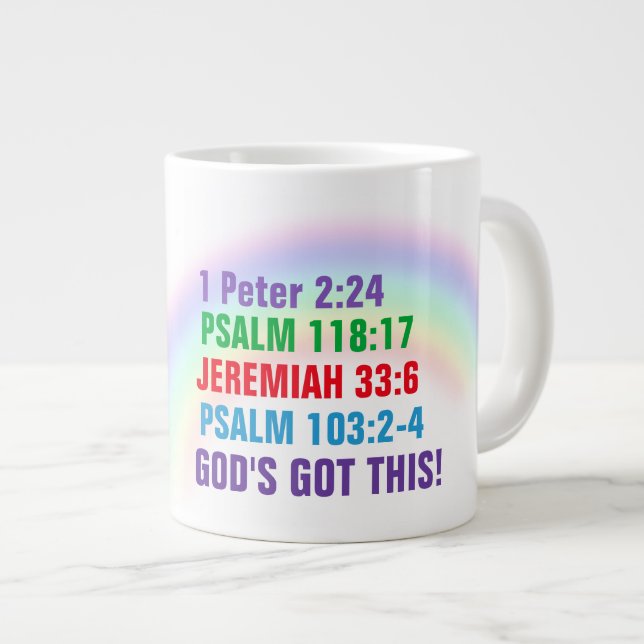 Taza De Café Grande Mantener la fe - Jumbo Mug (Derecha)