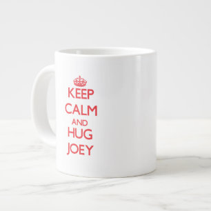 Taza De Café Grande Mantenga tranquilo y ABRAZO Joey