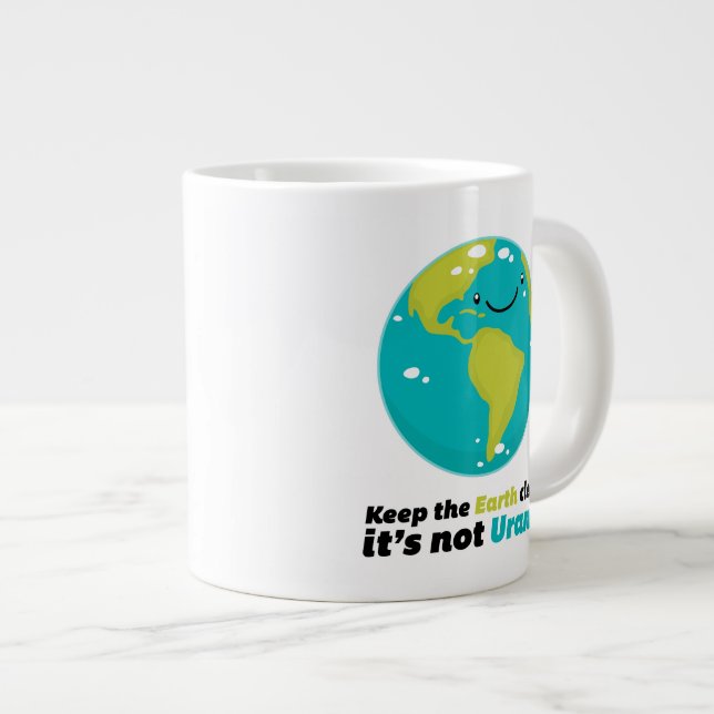 Taza De Café Grande Mantengan Limpia La Tierra (Derecha)