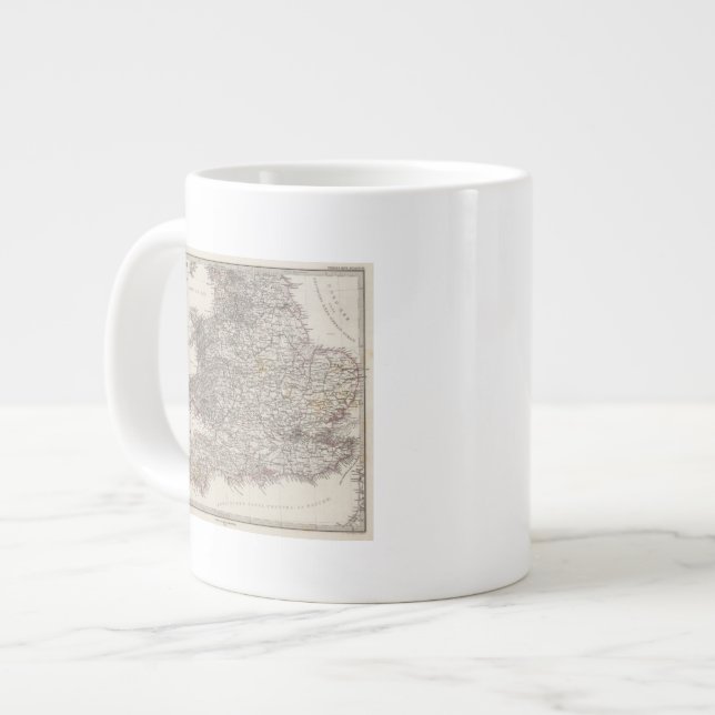 Taza De Café Grande Mapa Atlas de Inglaterra (Izquierda)