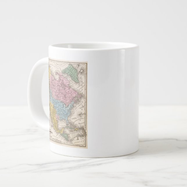 Taza De Café Grande Mapa de América del Norte 2 (Izquierda)
