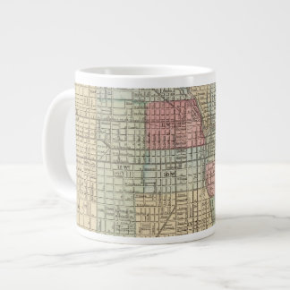 Taza De Café Grande Mapa de Chicago de Mitchell