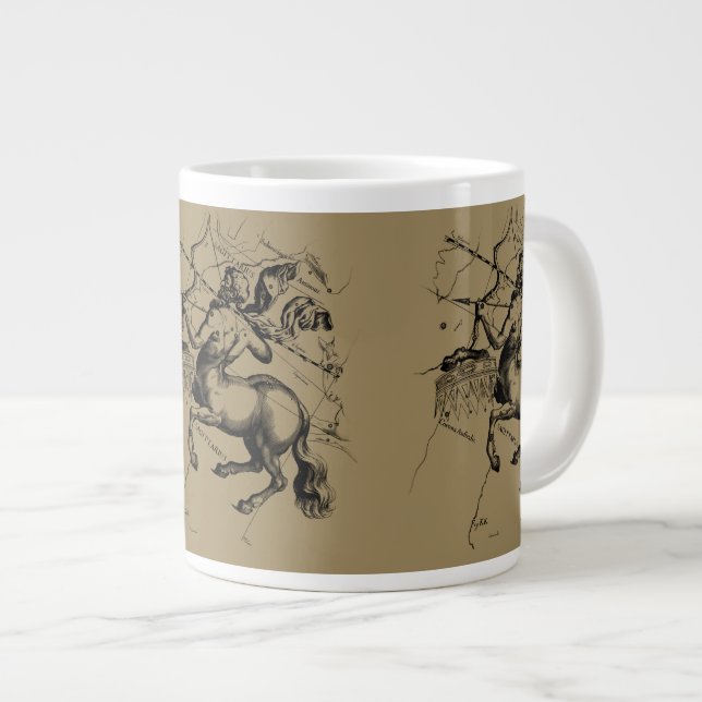 Taza De Café Grande Mapa de constelación de Sagittarius (Derecha)