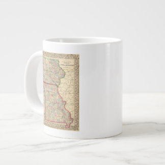 Taza De Café Grande Mapa de Iowa, Missouri de Mitchell