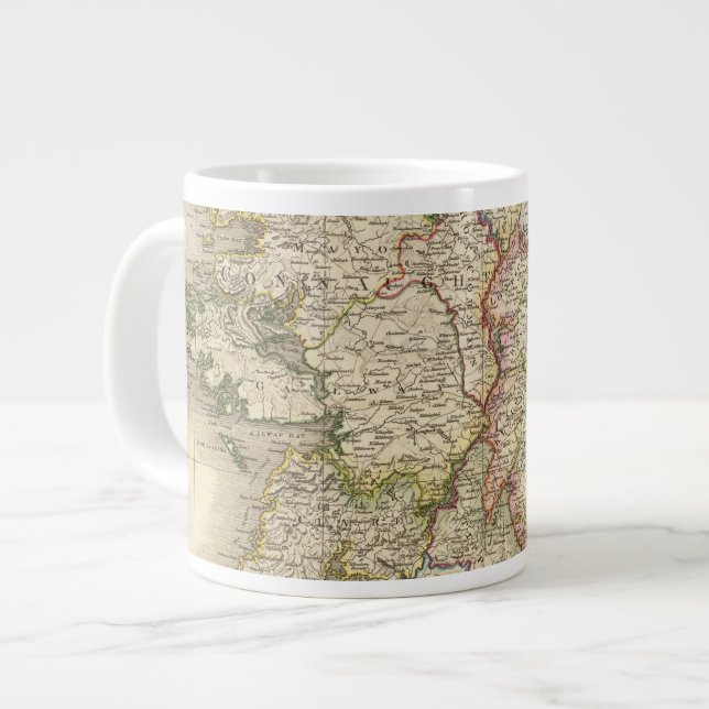 Taza De Café Grande Mapa de Irlanda (Izquierda)