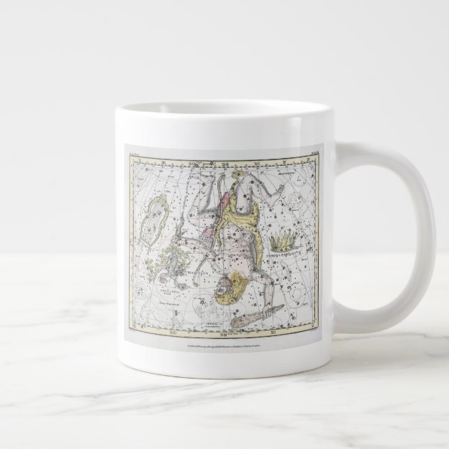 Taza De Café Grande Mapa de la placa VIII de las constelaciones (Derecha)