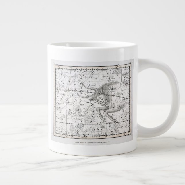 Taza De Café Grande Mapa de la placa XIV de las constelaciones (Derecha)