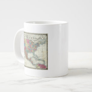 Taza De Café Grande Mapa de los Estados Unidos, Canadá, México