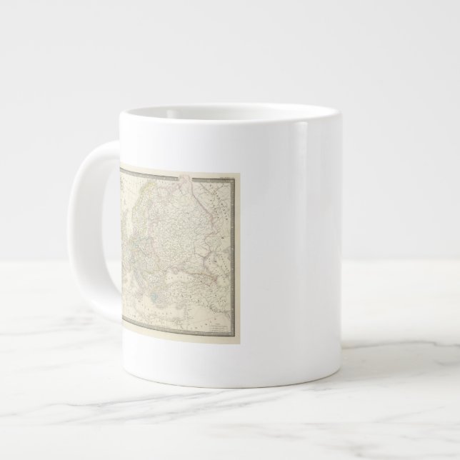 Taza De Café Grande Mapa del atlas de Europa (Izquierda)