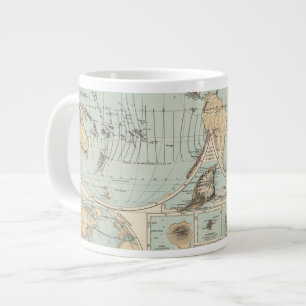 Taza De Café Grande Mapa del Atlas Thatigkeit des Erdinnern