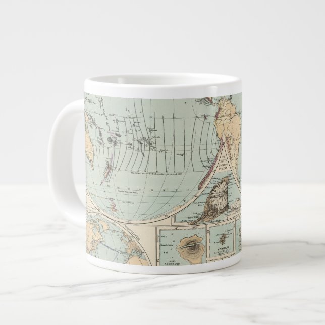 Taza De Café Grande Mapa del Atlas Thatigkeit des Erdinnern (Izquierda)