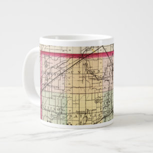 Taza De Café Grande Mapa del condado de Branch, Michigan