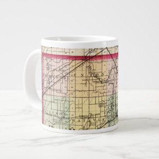 Taza De Café Grande Mapa del condado de Branch, Michigan