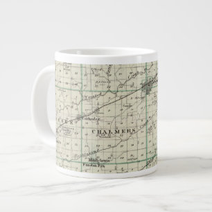 Taza De Café Grande Mapa del condado de McDonough, Rushville