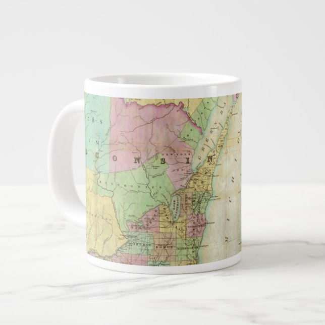 Taza De Café Grande Mapa del estado de Michigan (Izquierda)