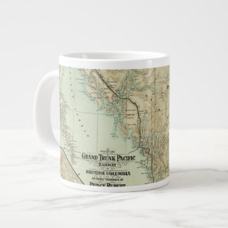 Taza De Café Grande Mapa Del Gran Ferrocarril Del Pacífico
