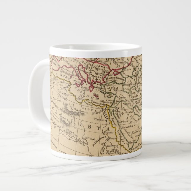 Taza De Café Grande Mapa del mundo clásico (Izquierda)